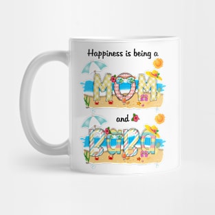 Happiness Is Being A Mom And Baba Summer Beach Happy Mother's Day Mug